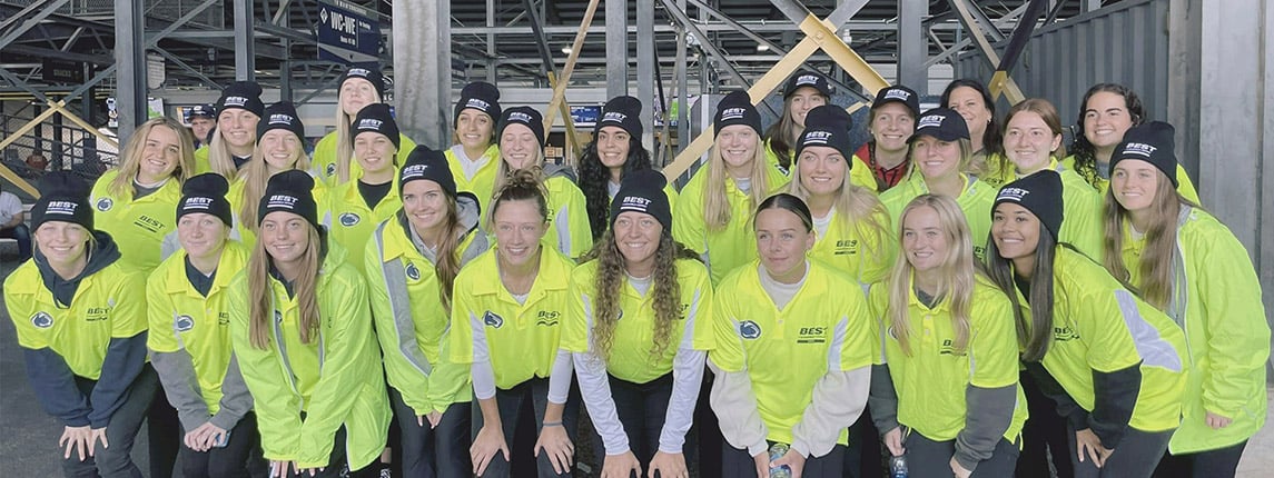 NPO team in yellow shirts