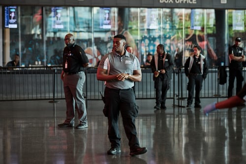 Temporary Security Guards at a tradeshows controlling attendee line-up